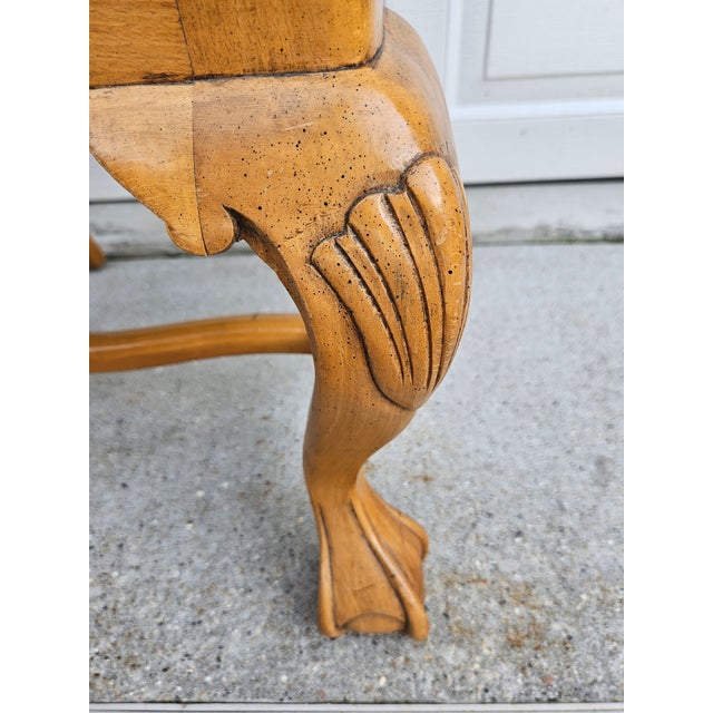 Queen Anne Style Dining Chairs Ball and Claw Feet -Pair For Sale - Image 12 of 14