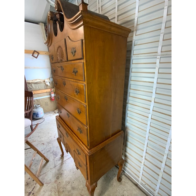 Early 20th Century Curly Maple Highboy For Sale - Image 17 of 17