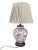 Shabby Chic Vintage Chinoiserie Pink Chintz Ceramic Table Lamp With Pleated Lampshade For Sale - Image 3 of 15