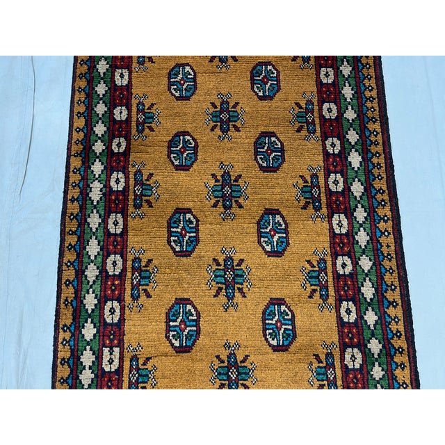 Terracotta Brown Tribal Geometric Gul Runner Rug, 2'9