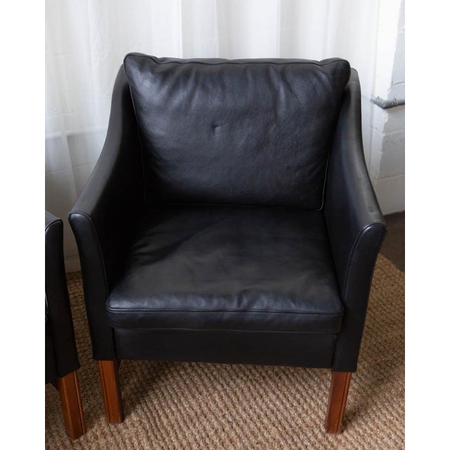 1970s Danish Skippers Møbler Leather Lounge Chairs - A Pair For Sale - Image 11 of 16