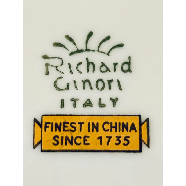 1980s Richard Ginori Palermo Black Bread and Butter Plates, Set of 11 For Sale - Image 5 of 5