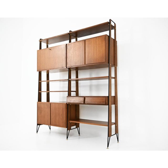 Mid-Century Modern Italian Wall Unit, 1950s For Sale - Image 3 of 16