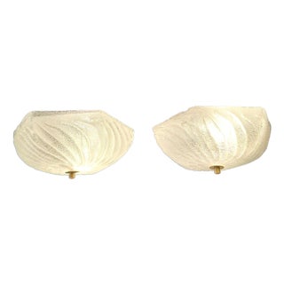 Vintage Ceiling Lamps with Hexagonal Frosted Glass Shade and Concealed Mounting, 1980s, Set of 2 For Sale