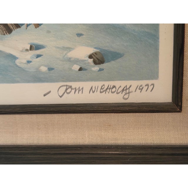 1977 Tom Nicholas Signed Coastal Lithographs, “Monterey Beach” & “Winter Beach” — Set of 2 For Sale - Image 12 of 12