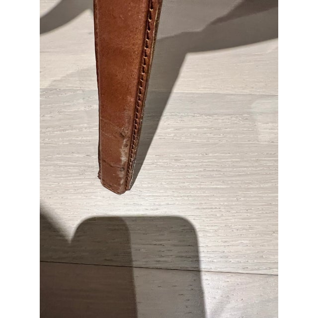 Global Views All Leather Saddle Chair For Sale - Image 9 of 10