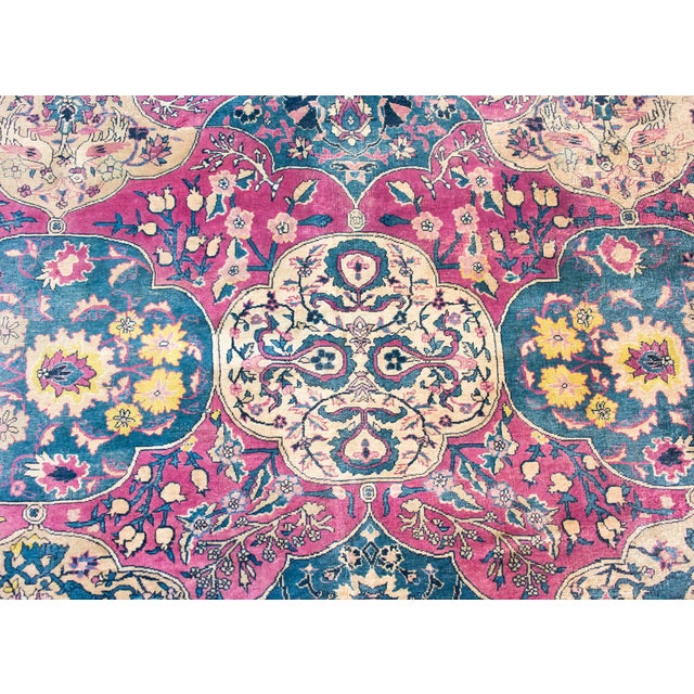 Late 19th Century Persian Lavar Kirman Rug For Sale - Image 12 of 16