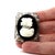Contemporary Mid 20th Century 14k White Gold Vintage Cameo Pin Pendant Diamond Onyx Floral Filigree For Sale - Image 3 of 9