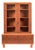 Art Deco Cherry & Burl Wood Display China or Bar Cabinet 1930s For Sale