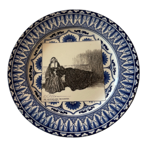 Early 1900s Royal Doulton Gibson Girls Dinner Plate" She Contemplates the Cloister"