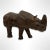 Vintage Mid-Century Leather Wrapped Rhino Sculpture For Sale - Image 4 of 7