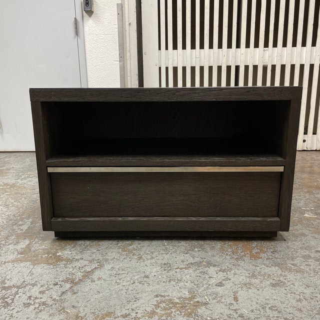 Restoration Hardware Bezier Open Nightstand Chairish