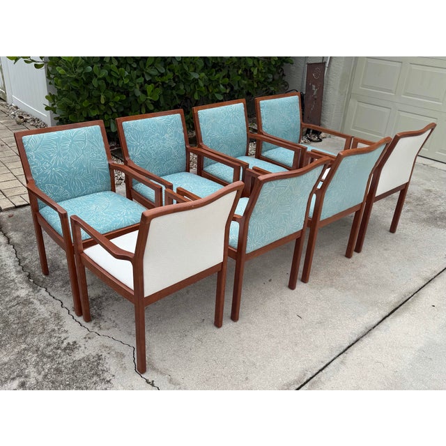 Mid-Century Modern Vintage American Walnut Armchairs by Charles McMurray Designs, Set of 8 For Sale - Image 3 of 18