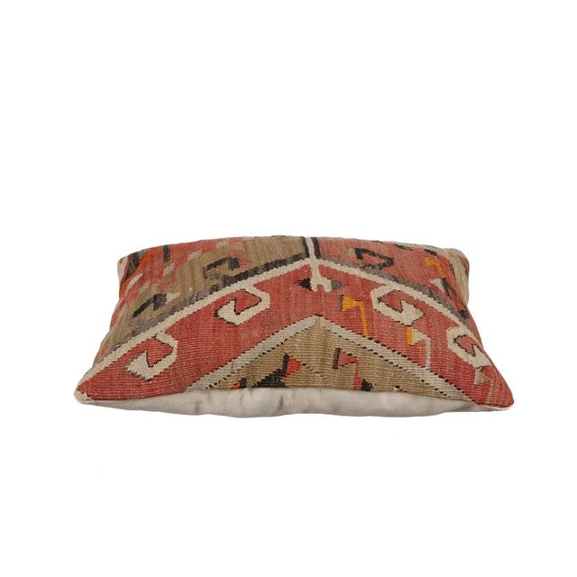 Decorative pillow cover made from vintage handwoven Turkish kilim pieces. Backed with good quality cotton fabric. Pillow...