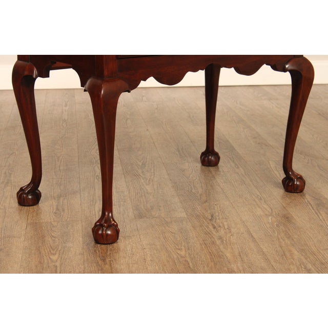 Wood Henkel Harris SPNEA Chippendale Style Mahogany Lowboy For Sale - Image 7 of 13