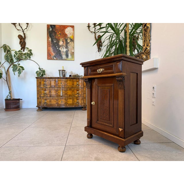 Gründerzeit Bedside Table in Oak For Sale - Image 11 of 11