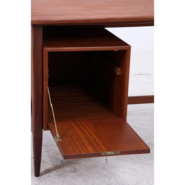 Mid-Century Teak Boomerang Desk with 2 Drawers For Sale - Image 10 of 17