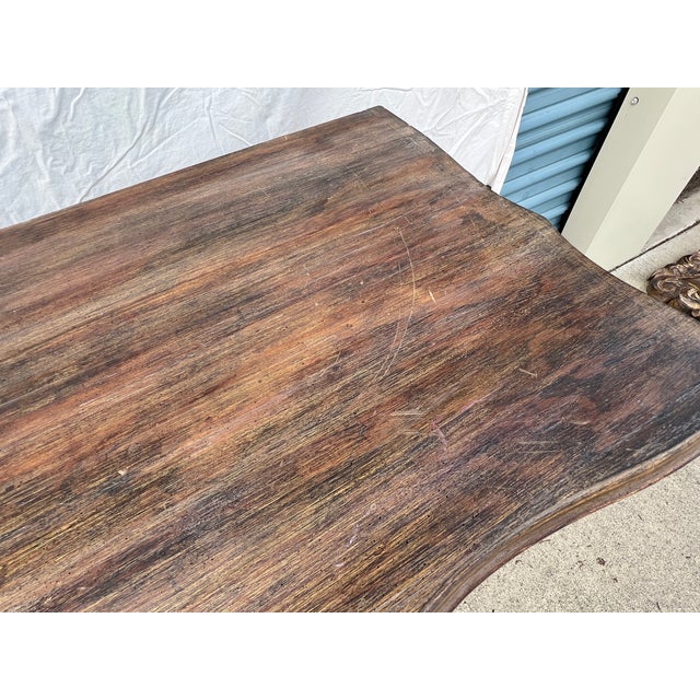 1980s Old World Mexican Hacienda Collection: Console Table With Monumental Mirror & Decorative Corbels, 5 Pieces For Sale - Image 11 of 18