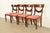 English Baker Furniture Style English Regency Carved Mahogany Dining Chairs, Set of Four For Sale - Image 3 of 12