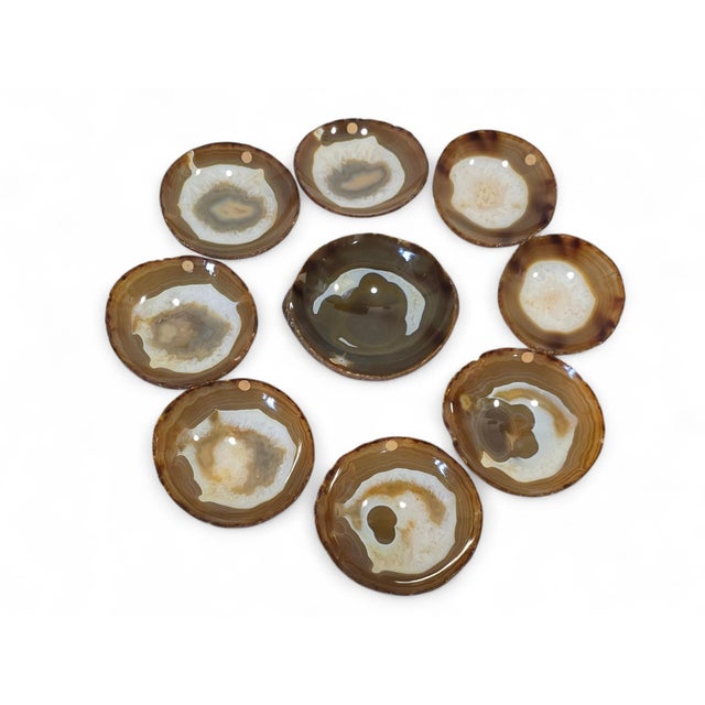 Carved Agate Bowls, 1970s, Set of 9 For Sale - Image 6 of 13
