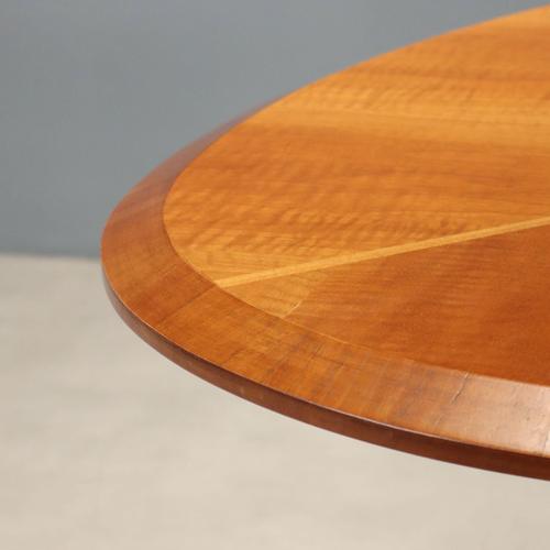 Vintage Oval Walnut Table, 1980s For Sale - Image 4 of 9