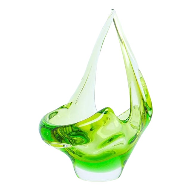 Platter by Miloslav Klinger for Zelezny Brod Glassworks, Czechoslovakia, 1960s For Sale