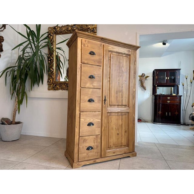 Rustic Farmhouse Bread Cupboard For Sale - Image 4 of 10