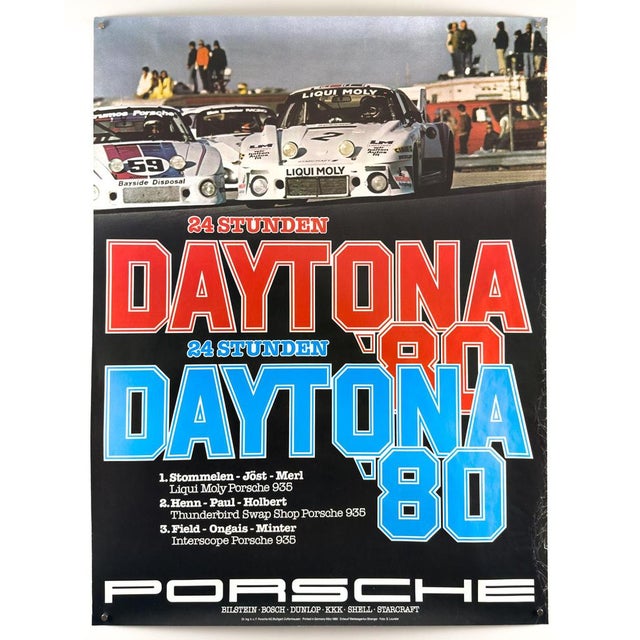24 Hours of Daytona Porsche Poster from Strenger Advertising Agency, 1980s For Sale - Image 3 of 8