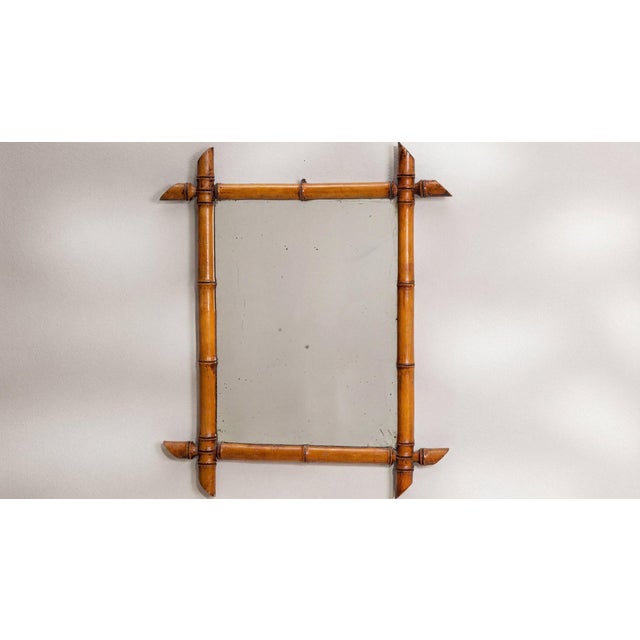 19th Century 19th Century France Amber Wood Mirror For Sale - Image 5 of 10
