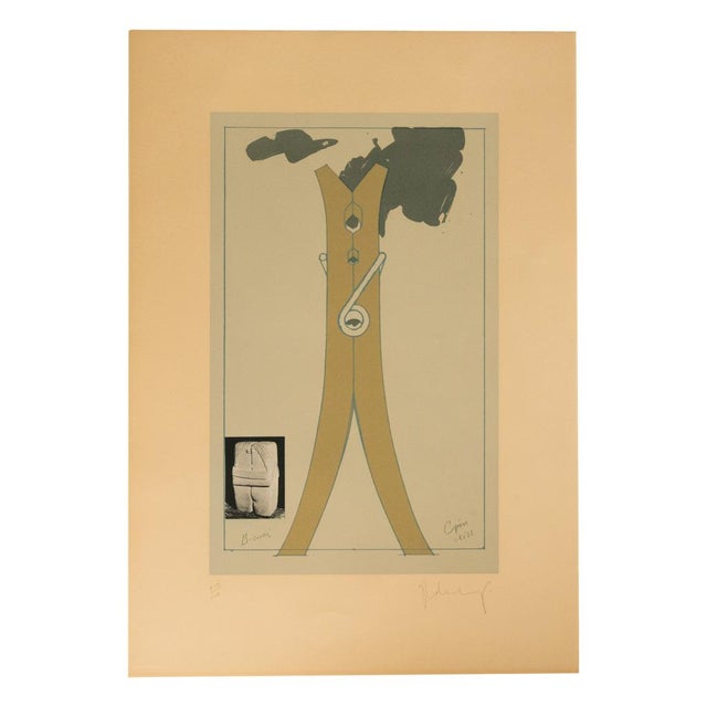 Abstract limited-edition silk-screen and collage artwork by the iconic Swedish-American Pop artist Claes Oldenburg...