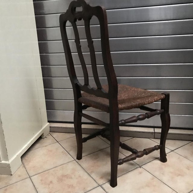 Louis XV Style Oak Dining Chair, 1920s The structure is made of solid oak, beautifully carved. Joined with wooden pins....