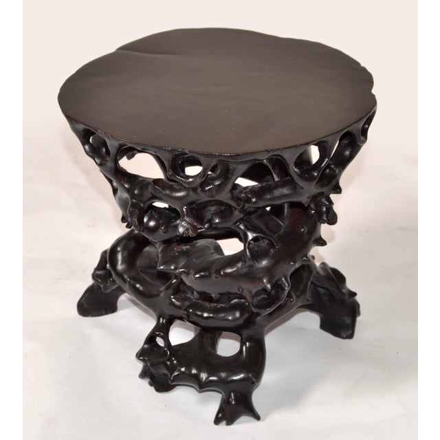 Brown 1969 Vintage Organic Modern Driftwood Root Branch Low Drink Table Bonsai Stand For Sale - Image 8 of 12