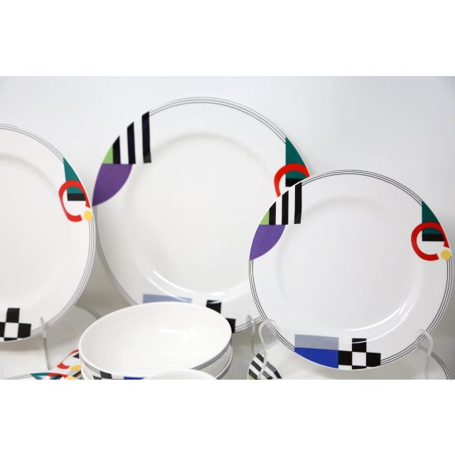 1990’s “High Spirits” Geometric Postmodern Dinnerware by Mikasa - Set of 47 For Sale In Tampa - Image 6 of 10