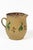 Antique Savoyard Pitcher, France, Late 19th Century. Warm yellow base with applied slip design, typical of the Savoie region.