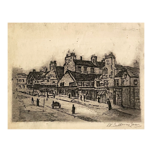 William Edinlaw Street in Liege Belgium Etching