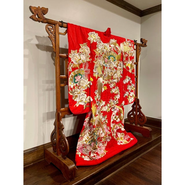 Exceptional Embroidered Japanese Ceremonial Kimono For Sale - Image 11 of 11