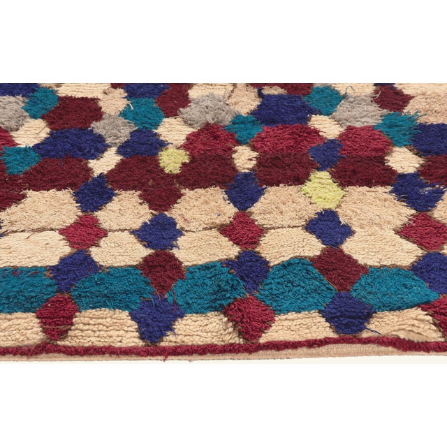 Berber Tribes of Morocco Vintage Azilal Moroccan Rug, 04'05 X 05'02 For Sale - Image 4 of 10