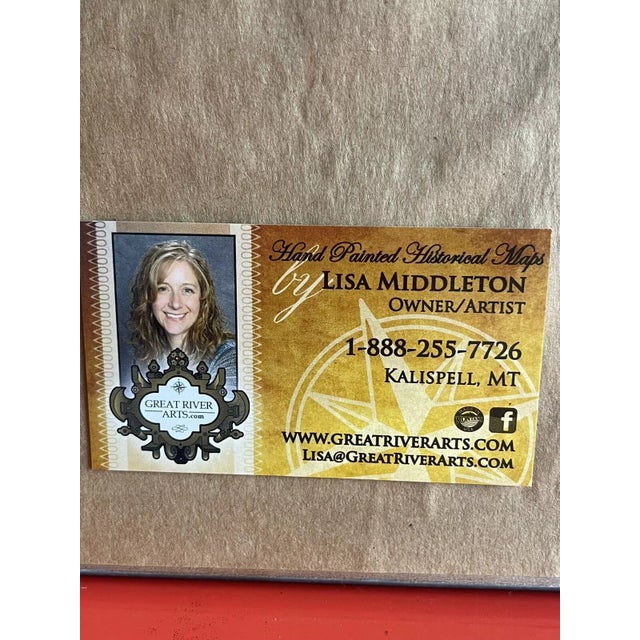 Hand Colored Iceland Historical Map Lisa Middleton Geysers Glaciers Lava Fields For Sale In West Palm - Image 6 of 6