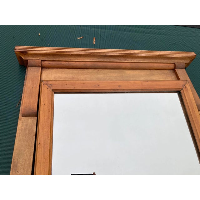Vintage Oak Dresser Top Swing Mirror For Sale - Image 6 of 7