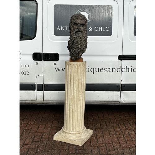 Large Bust on Corinthian Column Display Stand For Sale - Image 13 of 18
