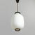 1950s Chandelier in White Opaline Glass and Brass, 1950s For Sale - Image 5 of 14