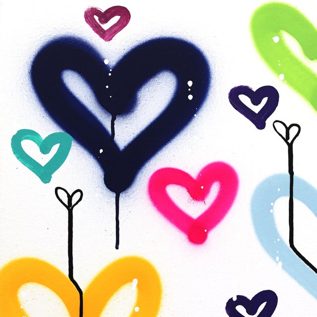 Los Angeles artist Amber Goldhammer paints dramatic abstract compositions in acrylic on canvas featuring energetic...