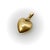 1980s Vintage 14k Gold Puffy Heart Pendant / Charm For Sale - Image 5 of 7