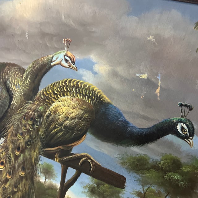 Oil on Canvas Beginning of 20th Century Flemish School Framed Bird World For Sale - Image 10 of 11