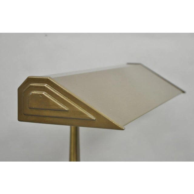 Art Deco Vintage Mid Century Modern Art Deco Metal Bronze Finish Bankers Table Desk Lamp For Sale - Image 3 of 12