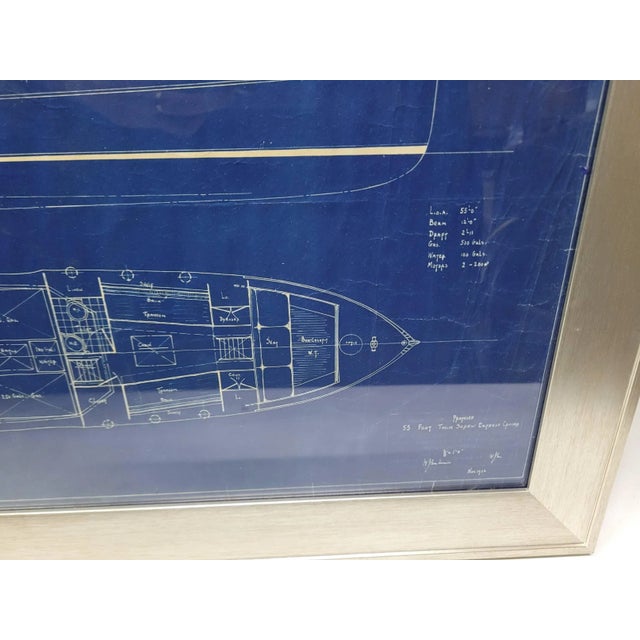 Original Yacht Blueprint of an Eldredge-McInnis 55-Foot Express Cruiser Yacht For Sale - Image 9 of 11