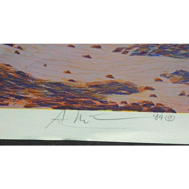 Gordon Mortensen "Sherborn Woods" Hand Signed Woodcut Print For Sale - Image 4 of 7