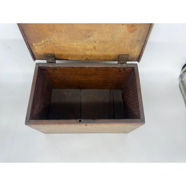 Antique Primitive American Paint Decorated Tool or Document Storage Box For Sale - Image 12 of 13