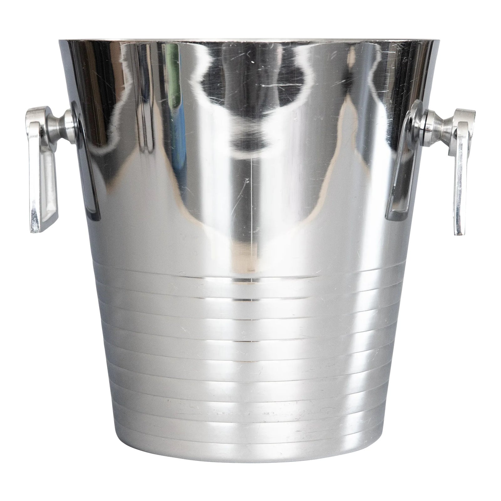1930s Art Deco French Chrome Champagne Ice Bucket Wine Cooler