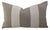 French Taupe and Cream Appliqué Stripes Wool & Linen Feather/Down Pillow For Sale In Los Angeles - Image 6 of 6